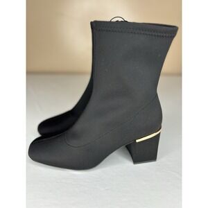 Women's Liz Claiborne Karder Block Heel Booties Black Size 8